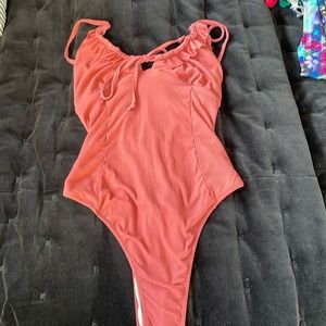 Salmon colored one piece